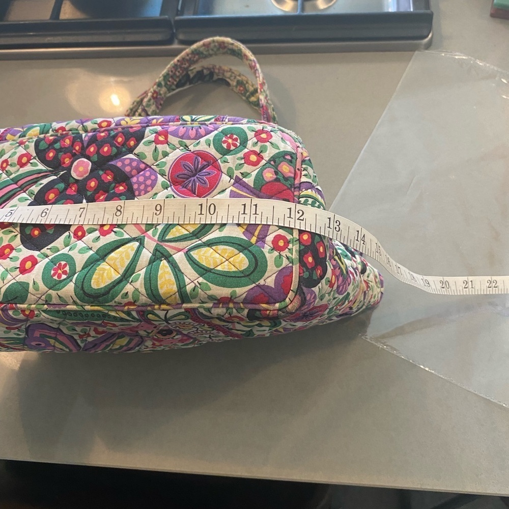 Vera Bradley quilted Floral paisley pink purple Patterned Tote Bag grandmacore - Picture 15 of 15